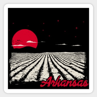 Arkansas Field at Sunrise Sticker